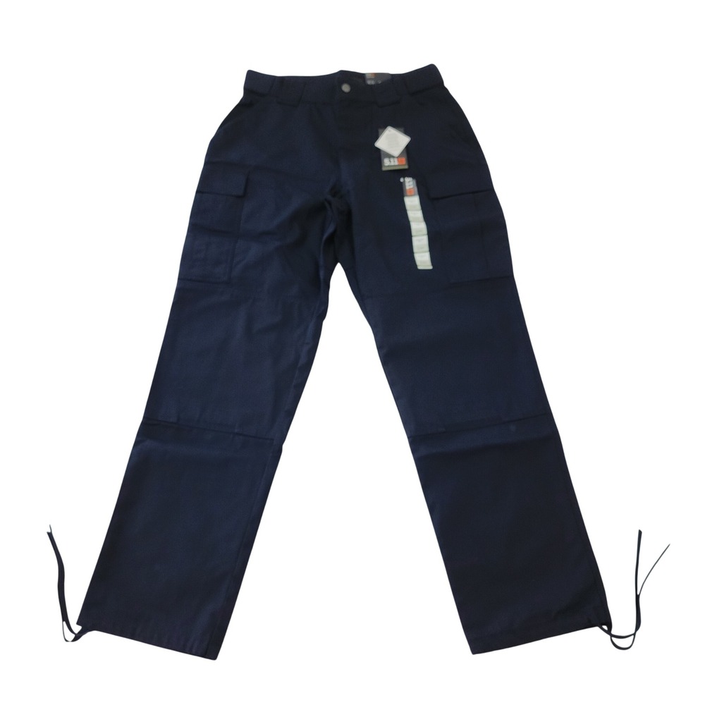5.11 Tactical Ripstop TDU Pants Mens Large Regular Navy Blue Cargo Teflon NWT